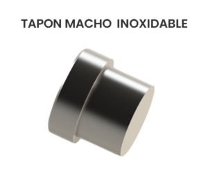 Tapon Macho de Acero Inoxidable