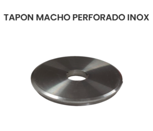 Tapon Macho Perforado de acero inoxidable